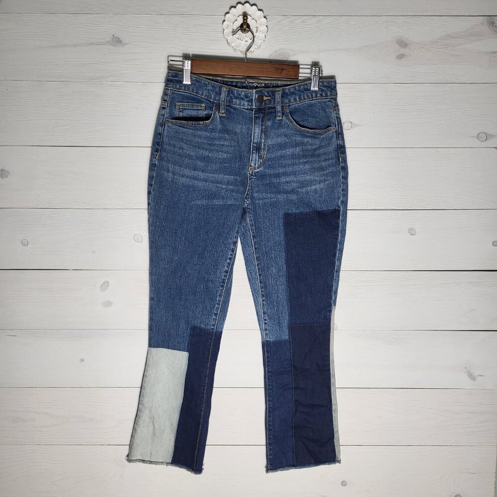 Universal Thread Jeans Patchwork Kick Boot Crop D… - image 1